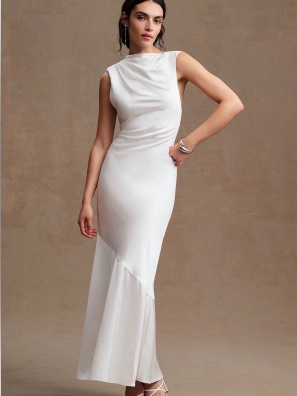 Anthropologie Significant Other Lana Maxi Dress  White